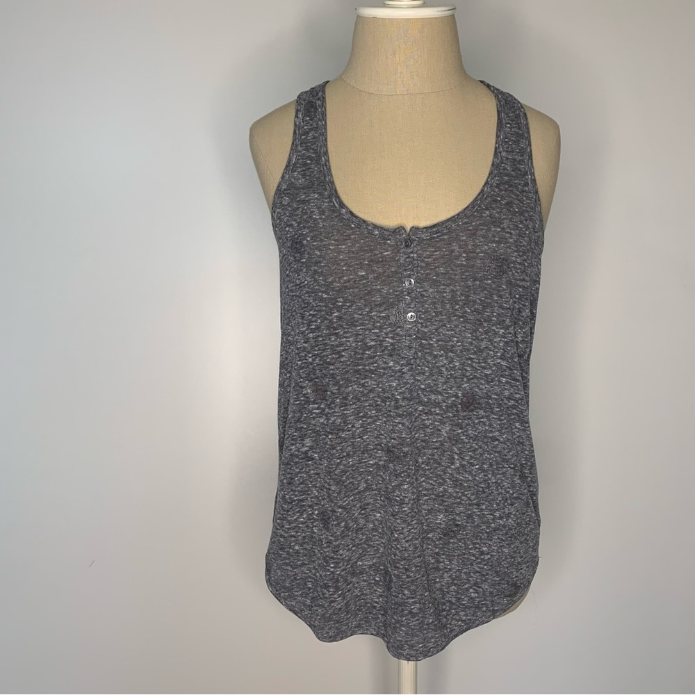 American Eagle gray race black tank top